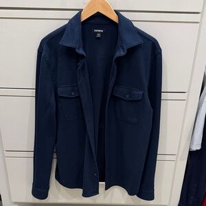 Express Men's Deep Blue Shirt Jacket